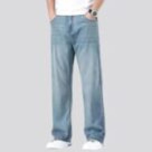 High-waist men's ultra-thin jeans - Light Blue _ W31